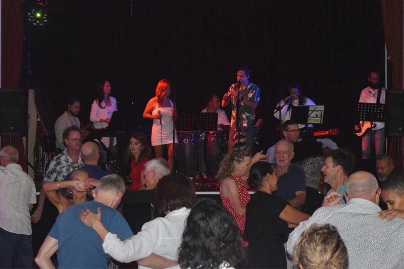 Band on stage